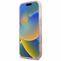 Karl Lagerfeld IML Rhinestones Karl Head dėklas telefonui iPhone 16 Pro rožinis