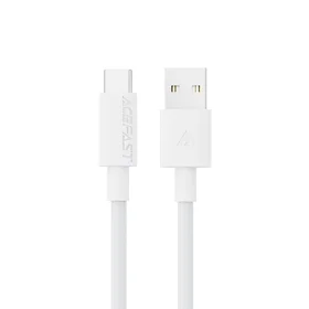 USB kabelis Acefast C18-04 USB-A to USB-C 1.2m baltas