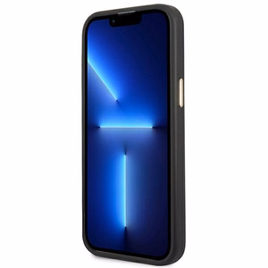 Guess 4G Vintage Gold Logo dėklas iPhone 14 Pro juodas