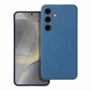 Чехол для Samsung S24 силиконовый Mag Cover совместимый с MagSafe синий