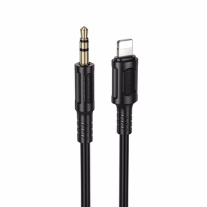 Borofone AUX laidas BL25 Nice - Lightning į jack 3,5mm - 1 metras juodas