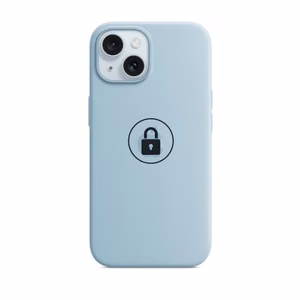 Silicone Case v2 dėklas, skirtas iPhone 15, šviesiai mėlyna