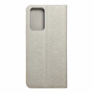 LUNA Book Gold dėklas telefonui Xiaomi Redmi Note 10 Pro sidabrinis