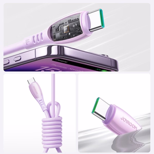 Joyroom S-A59 Vibrant Series 60W USB-C - USB-C Laidas 1.2m - violetinis