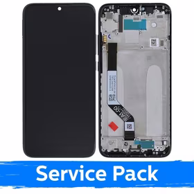 Ekranas skirtas Xiaomi Redmi Note 7 (Note 7 Pro) su rėmeliu / Space Black / (Service Pack)