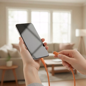 USB kabelis Forcell (C344) "USB-C (Type-C) to USB-C (Type-C)" (3A 60W 1m) oranžinis