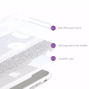 Blizgus dėklas telefonui IPHONE 12 PRO MAX Sidabrinis