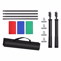 Puluz 2x3m foto fono rinkinys su stovu + foto fonai 3 vnt.