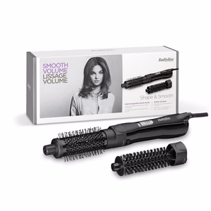 BaByliss Shape & Smooth AS82E – kaitinamas plaukų tiesinimo šepetys, 800 W, juodas