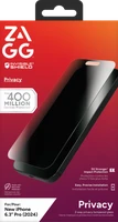 ZAGG InvisibleShield Glass Elite Privacy apsauginis stiklas iPhone 16 Pro telefonui