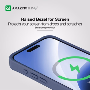 Amazing Thing Matte Pro Mag dėklas 12FT IP156.1PMPBU Iphone 15 Pro tamsiai mėlyna
