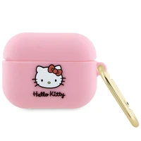 Hello Kitty Silikoninis 3D Kitty Head dėklas AirPods Pro - rožinis