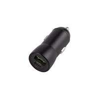 "Maxlife MXCC-04 PD QC automobilinis įkroviklis 1x USB-C 1x USB 20W juodas