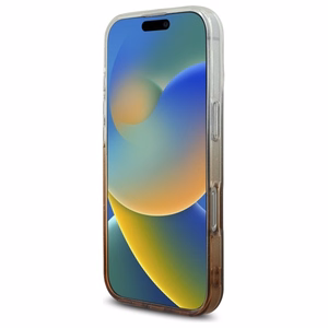 Guess IML Blizgučių gradientas Magnetinis dėklas telefonui iPhone 16 Pro - rudas