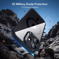 ESR Classic Hybrid MagSafe + grūdinto stiklo rinkinys iPhone 17 – skaidriai juodas