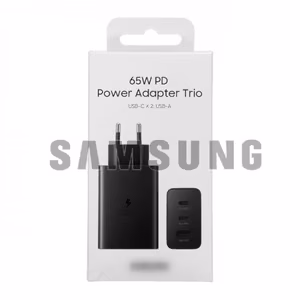 Įkroviklis Samsung TRIO EP-T6530NBEGEU, juodas, 65W / 100% originalus /