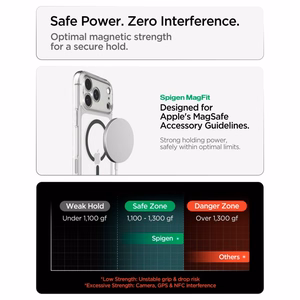 Spigen Ultra Hybrid MagSafe dėklas iPhone 18 Pro Max / 17 Pro Max, skaidrus grafitinis