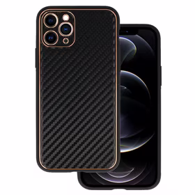 TEL PROTECT Leather Carbon dėklas telefonui Iphone 11 juodas