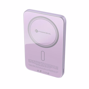 Išorinė baterija suderinama su MagSafe Forcell F-Energy SuperSlim F5K8 QC4.0 PD3.0 15W 5000 mAh violetinė