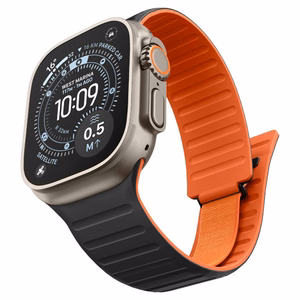 Spigen Athlex Air M dirželis Apple Watch 44/45/46/49 mm, juodas ir oranžinis