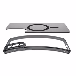 Spigen Ultra Hybrid Mag dėklas su MagSafe Samsung Galaxy S25 Edge - juodas permatomas
