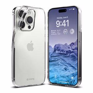 Crong Crystal Slim Cover dėklas, skirtas iPhone 15 Pro Max, skaidrus