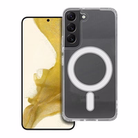 CLEAR MAG COVER magnetinis dėklas telefonui, suderinamas su MagSafe, skirtas SAMSUNG S22, skaidrus