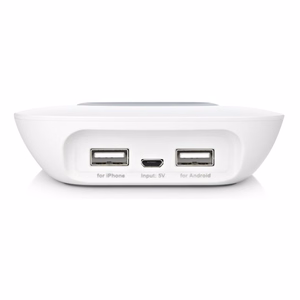 Budi BDG3A2000W Qi sertifikuotas belaidžio įkrovimo pagrindas, baltas ir pilkas