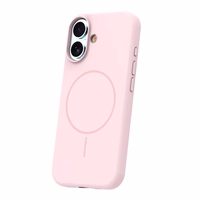 Silicone Thin Mag case for iPhone 17 6,3" light pink