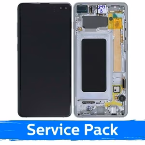LCD дисплей для Samsung G975 S10 Plus с рамкой Prism White (Service Pack)