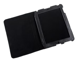 Чёрный чехол из натуральной кожи для Apple iPad 2