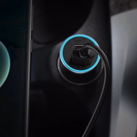 Automobilinis įkroviklis Baseus "Golden Contactor" pilkas 40W (1xPD / 1xQC3.0) + "Type-C / Lightning" 100cm laidas