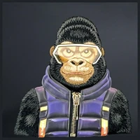 Nimmy Per petį Kietas&Išdykęs 2.0 Gorila Pečių krepšys - juoda