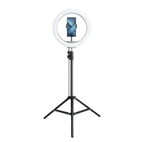 LED Ring Stream RGB lempa 12 FULL COLOR su laikikliu mobiliajam + trikojis juodas