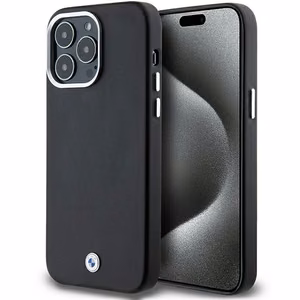 BMW Signature Wrapped Metal Magnetinis dėklas telefonui iPhone 15 Pro Max - juodas