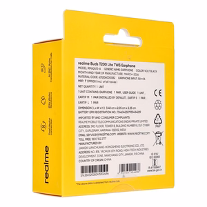Belaidės ausinės Realme Buds T200 Lite, juodos