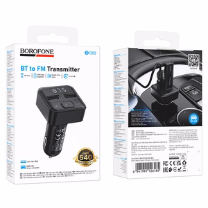 Borofone Transmitter FM BC63 Selecto MP3, Bluetooth - 2xUSB - black
