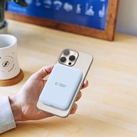 Tech-Protect LifeMag PB10 išorinė baterija su MagSafe 5000mAh 15W USB-C prievadas - mėlyna + USB-C kabelis