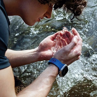 UNIQ dirželis Stride Apple Watch Series 1/2/3/4/5/6/7/8/9/SE/SE2 38/40/41mm FKM guminis mėtinis