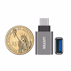 UNITEK Y-A025CGY kabelio sąsajos adapteris USB Type-C USB Type-A Metalinis