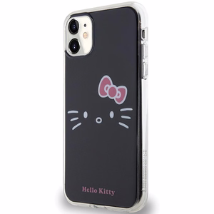 Hello Kitty IML katės veido dėklas telefonui iPhone 11 / Xr - juodas