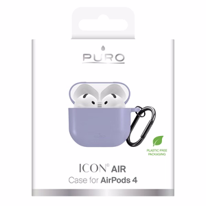 "Puro Icon" dėklas "AirPods 4" - Violetinės spalvos