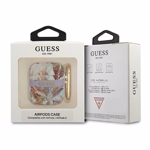 Guess GUA2HHFLU AirPods dėklas violetinis/violetinis Gėlių kolekcija