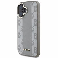 DKNY Languotas raštas magnetinis iPhone 16 dėklas - smėlinis
