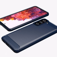 Anglies dėklas lankstus dangtelis TPU dėklas Samsung Galaxy S21+ 5G (S21 Plus 5G) mėlynas