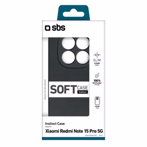 SBS Instinct dėklas, skirtas "Xiaomi Redmi Note 15 Pro" - Juodas