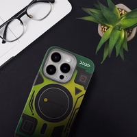 Dėklas telefonui FORCELL F-PROTECT su dviejų sluoksnių 4D technologija, militarinio kritimo testo suderinamas su MagSafe skirtas IPHONE 16 PLUS žalias