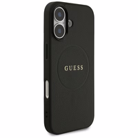 Guess Grūdėtas Žiedas Magnetinis dėklas telefonui iPhone 17 - juodas