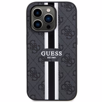 Guess GUHMP14LP4RPSK iPhone 14 Pro 6.1" juodas/juodas kietas dėklas 4G Printed Stripes MagSafe