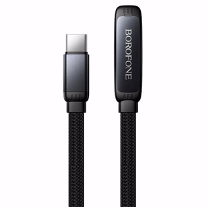 Juodas „Borofone BX126 Skillful“ USB-C–USB-C laidas, PD 60 W, 1 m